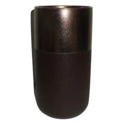 Black Ceramic Vase, 8"