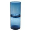 Blue Ring Glass Vase, 12"