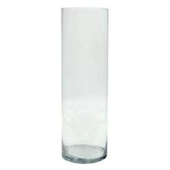 Clear Glass Cylinder Vase, 16"