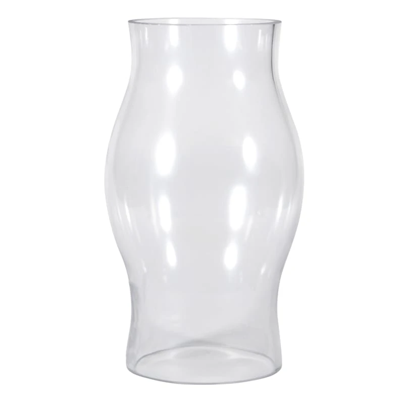 Clear Glass Open Ended Hurricane, 17"