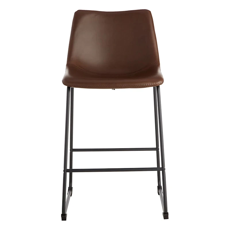 Crosby St Drake Espresso Brown Faux Leather Counter Stool - Image 3