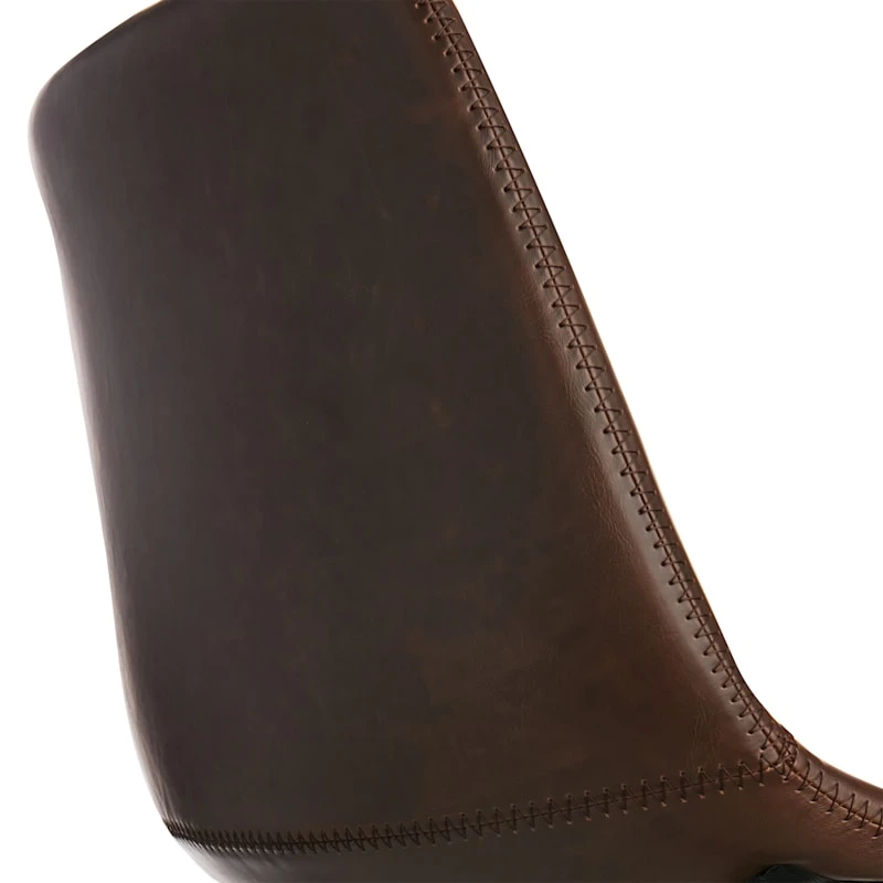 Crosby St Drake Espresso Brown Faux Leather Counter Stool - Image 5