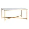 Crosby St Isabella Gold Coffee Table With Marble Top