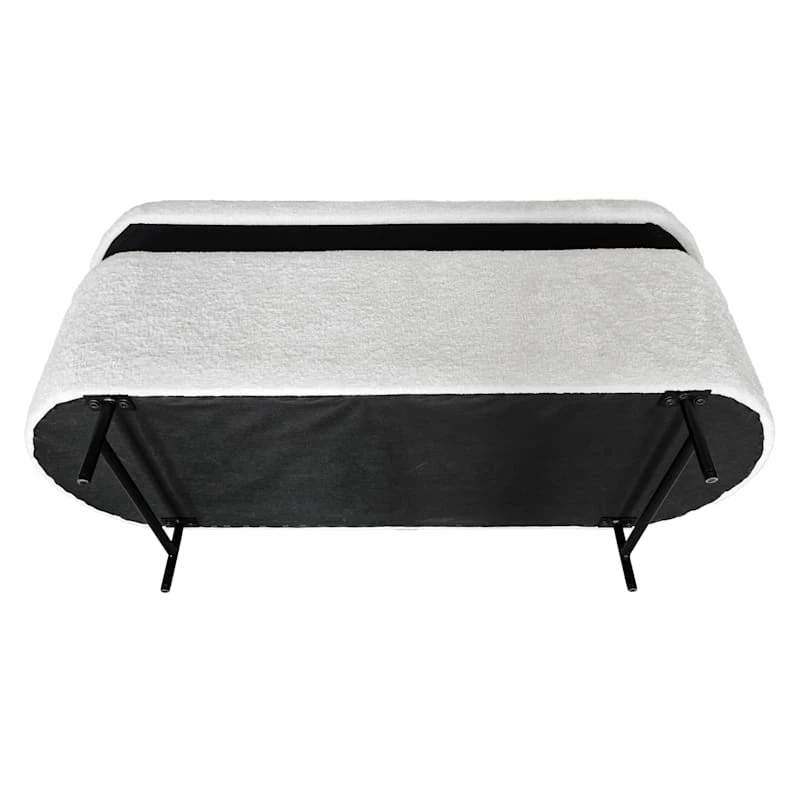 Crosby St Roxie Storage Bench, White - Image 6
