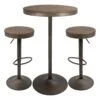 Dakota 3-Piece Antique Bronze Dining Table Set