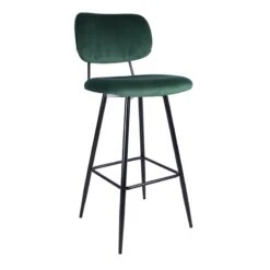 Emerald Velvet Barstool