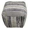 Found & Fable Ray Handwoven Striped Square Pouf
