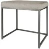 Grey Rectangle Vanity Stool