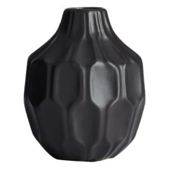 Katherine Matte Black Vase, 6"