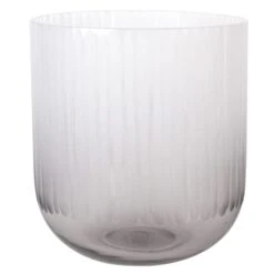 Laila Ali Clear Frosted Glass Vase, 5"