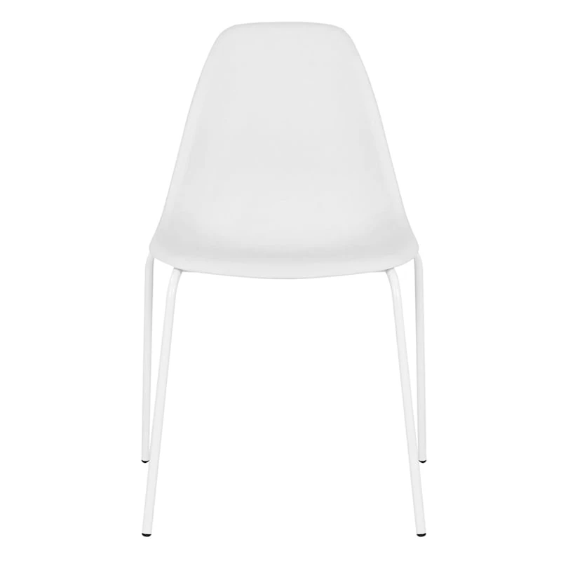Lily White Dining Chair With Metal Legs - Image 2