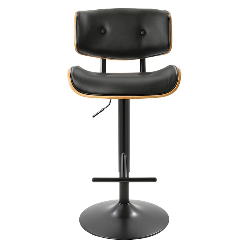 Lombardi Adjustable Faux Leather Barstool - Image 5