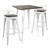 Oregon 3-Piece White Dining Table Set