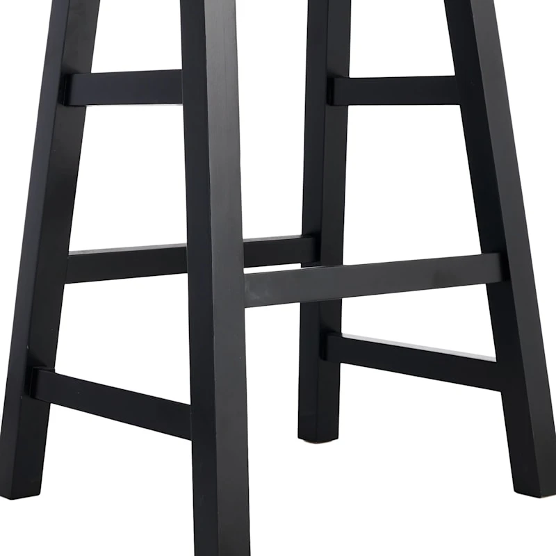 Providence Black Saddle Counter Stool, 24" - Image 3
