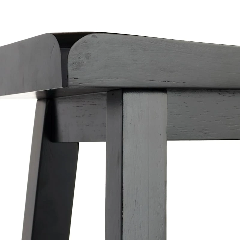 Providence Black Saddle Counter Stool, 24" - Image 4