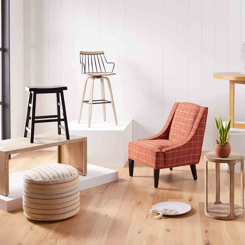 Providence Black Saddle Counter Stool, 24" - Image 6