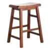 Providence Dark Walnut Saddle Stool, 24"