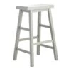 Providence Grey Saddle Backless Barstool, 29"