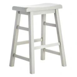 Providence Grey Saddle Backless Counter Stool, 24"