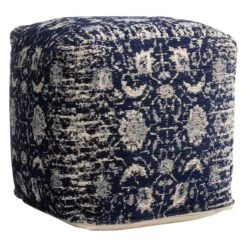 Providence Jaqi Pouf, Navy Blue