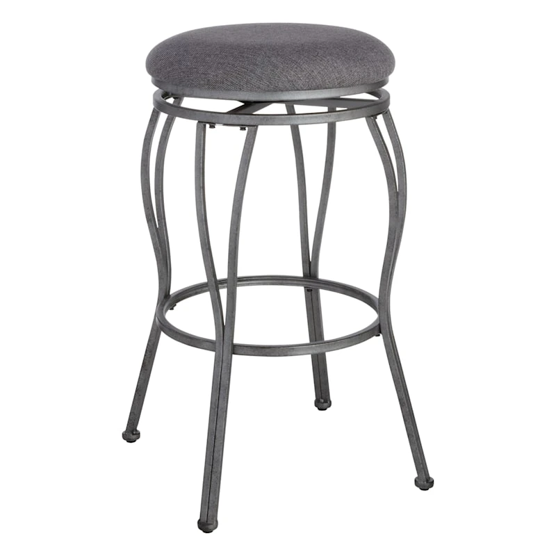 Providence Joseph Light Grey Backless Barstool, 29"
