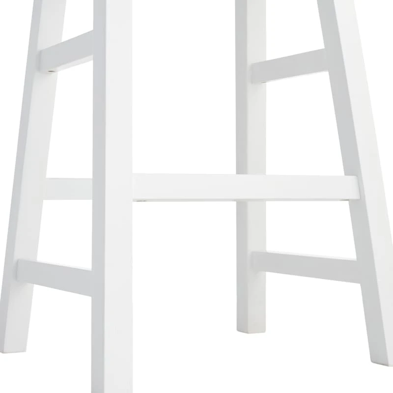 Providence White Saddle Backless Counter Stool, 24" - Image 3