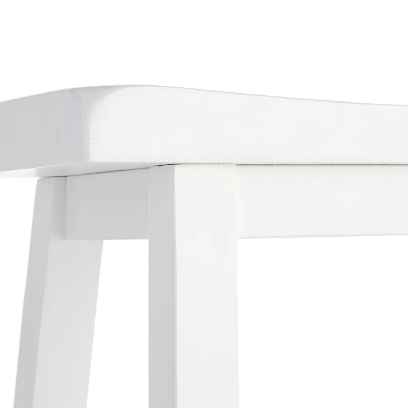Providence White Saddle Backless Counter Stool, 24" - Image 4