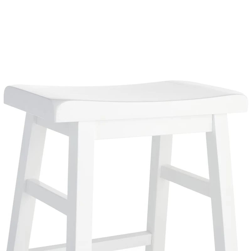 Providence White Saddle Backless Counter Stool, 24" - Image 5