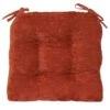 Reese Chenille Rust Chair Pad