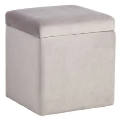 Stuart Square Storage Ottoman, Grey