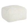 Tracey Boyd Esme Channeled Fur Pouf, Ivory