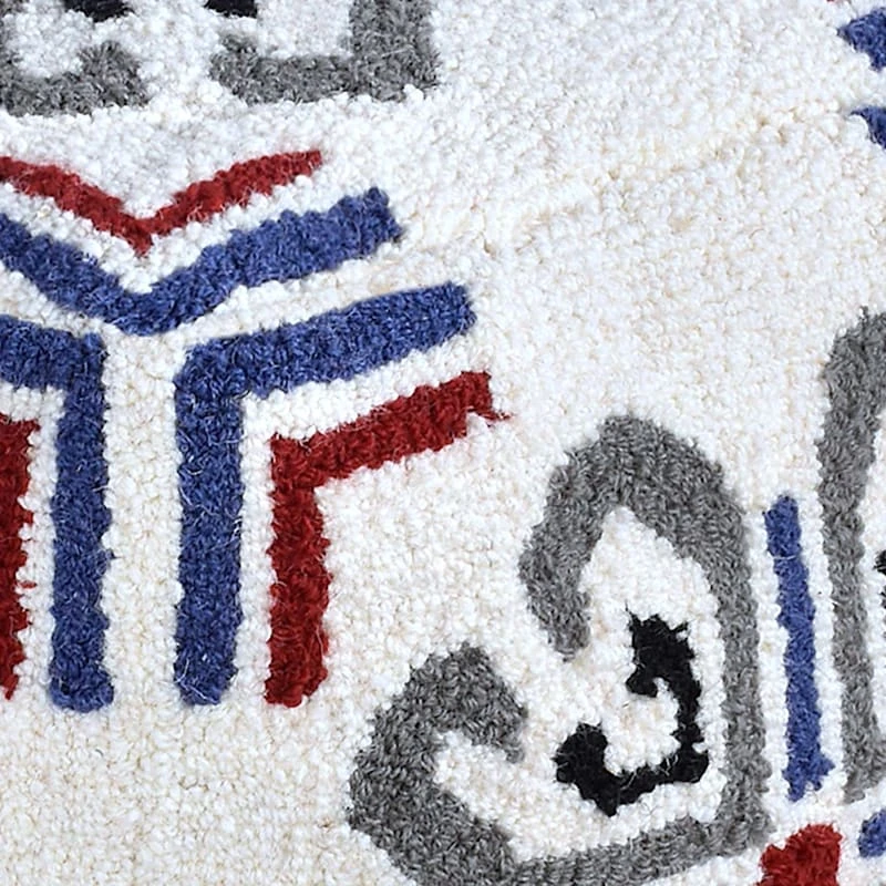 Tracey Boyd Tile Tufted Pouf, Blue - Image 3