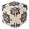 Tracey Boyd Tile Tufted Pouf, Cream