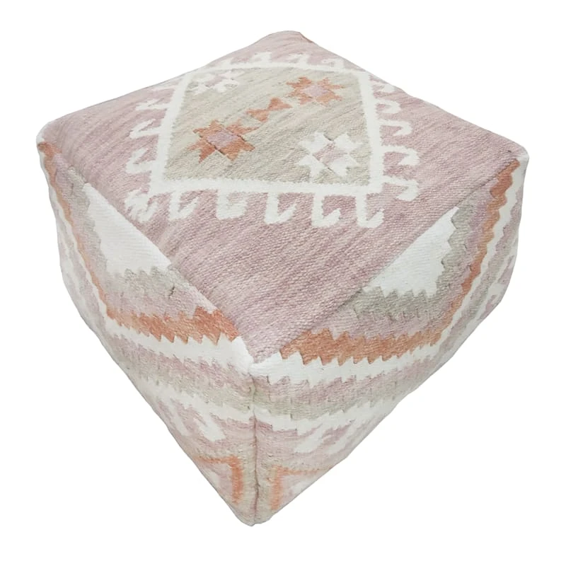 Tracey Boyd Woven Kilim Pouf, 20x13 - Image 2