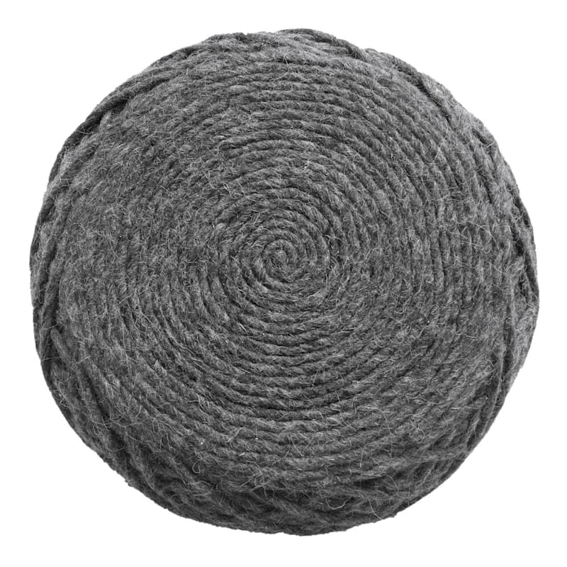 Ty Pennington Reid Twisted Ottoman, Wool Grey - Image 3