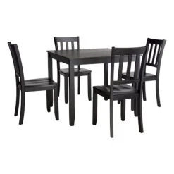 Uptown 5-Piece Dining Set, Black