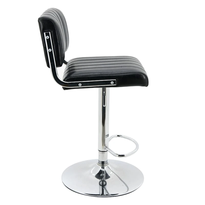 Warren Adjustable Barstool, Black - Image 2