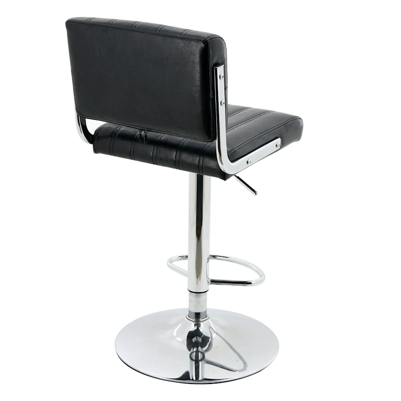 Warren Adjustable Barstool, Black - Image 3