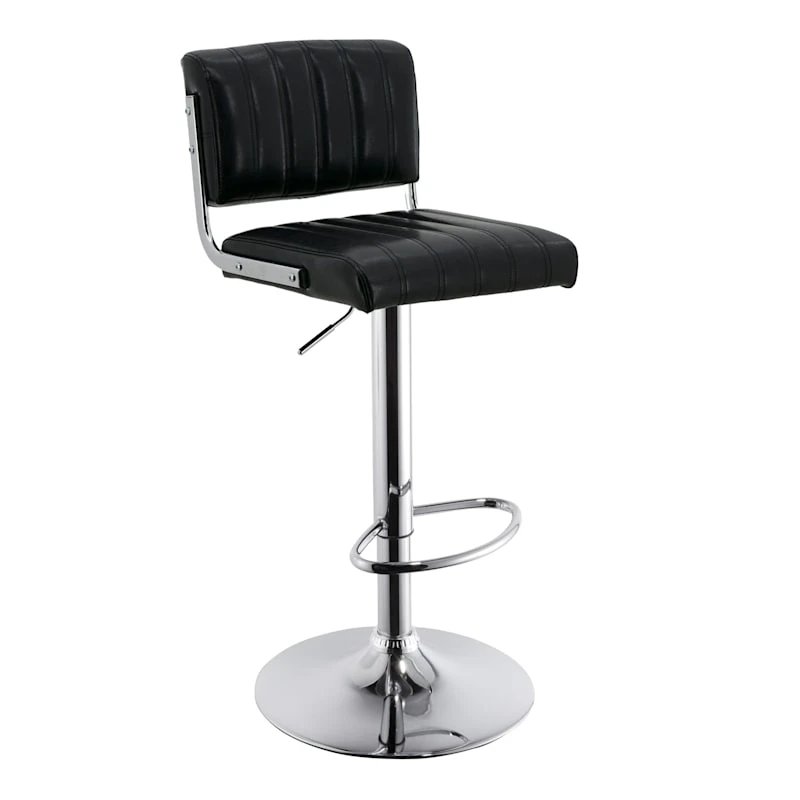Warren Adjustable Barstool, Black